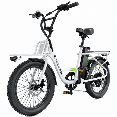 iSinwheel U7 Cargo Electric Bike – 500W, Max Speed 32 km/h, 100 km Range, Step-Thru Utility Frame