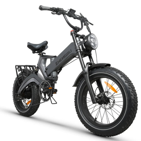 ZHENGBU Folding Fat Tire Electric Bike – 500W Motor | 32 km/h | Foldable Frame | 48V Battery | 20