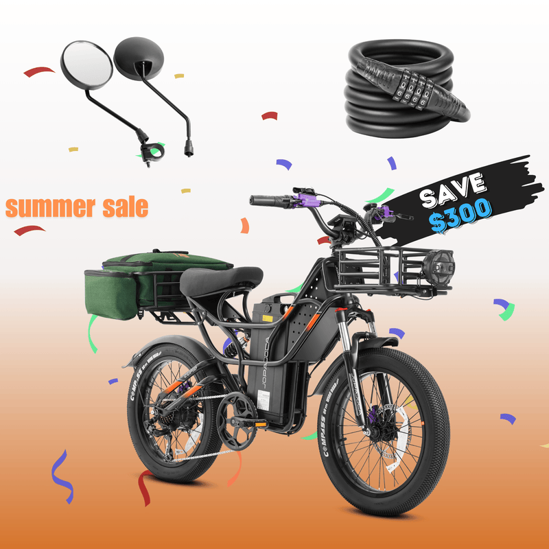 Cupid 500W Utility Electric Bike – 32 km/h | 100 km Range | Front & Rear Racks