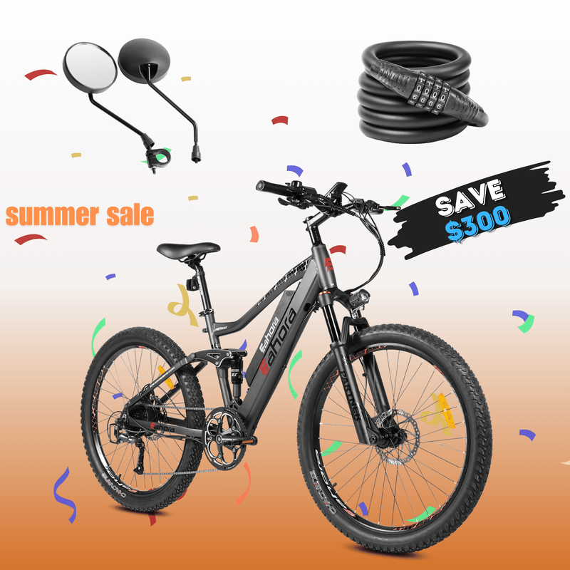 500W Electric Mountain Bike – 32 km/h | Air Suspension | 672Wh Battery | 27.5” Chaoyang Tires