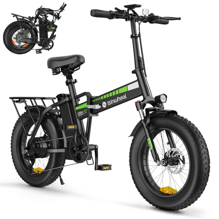 iSinwheel D4 Fat Tire Electric Bike – 500W, Max Speed 32 km/h, 80 km Range, All-Terrain Tires