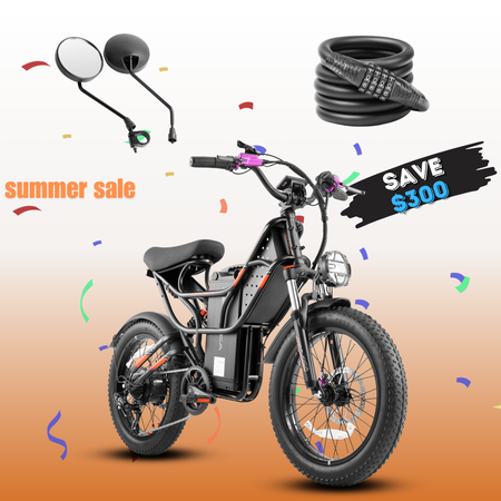 Cupid 500W Utility Electric Bike – 32 km/h | 100 km Range | Cargo Racks Included