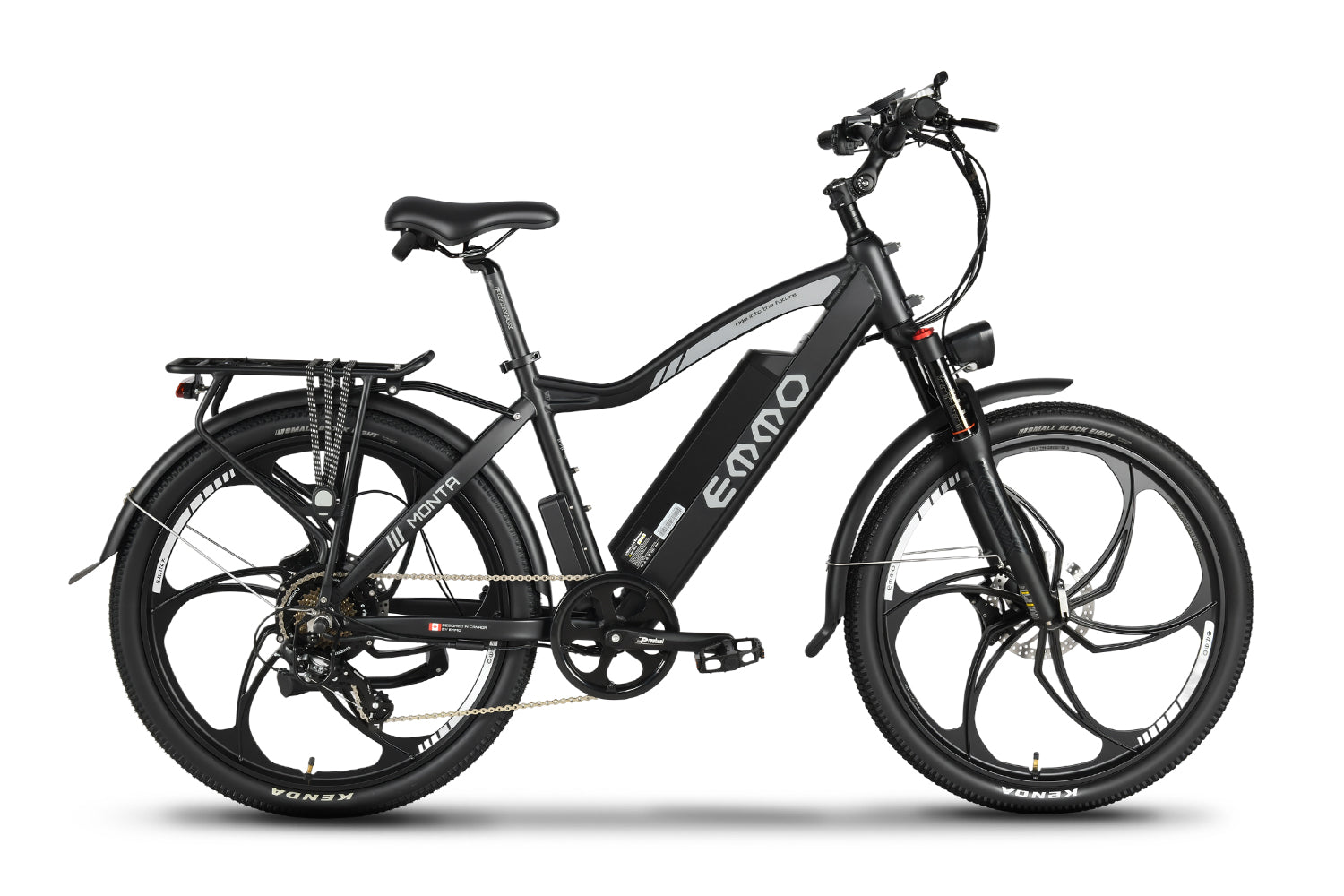 Monta Pro Ebike Aluminum rear rack supports daily cargo, groceries, and weekend adventure gear with ease.