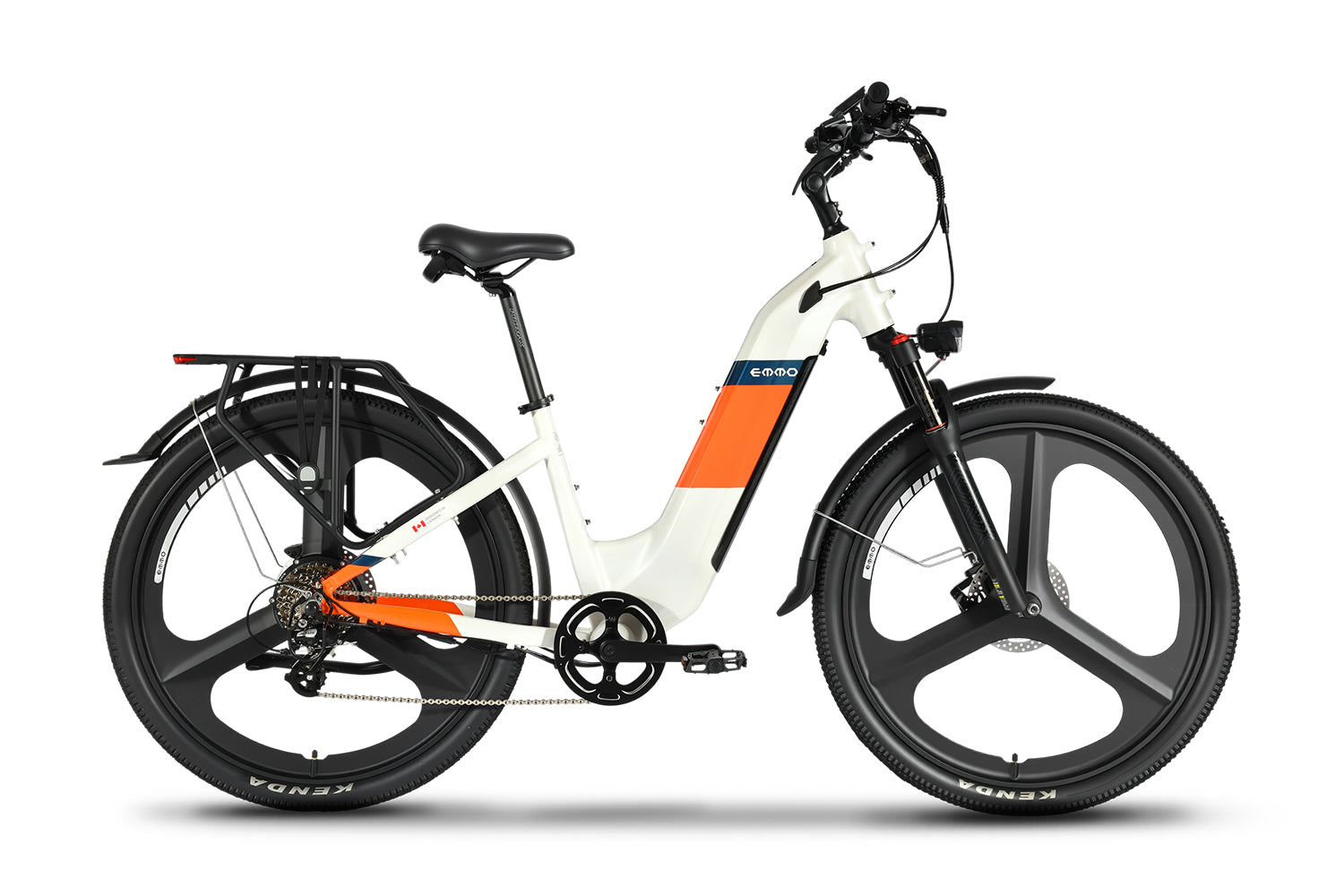 EMMO Pulse Pro 29x2.1 multi-surface tires provide improved traction and comfort across city and trail terrain.