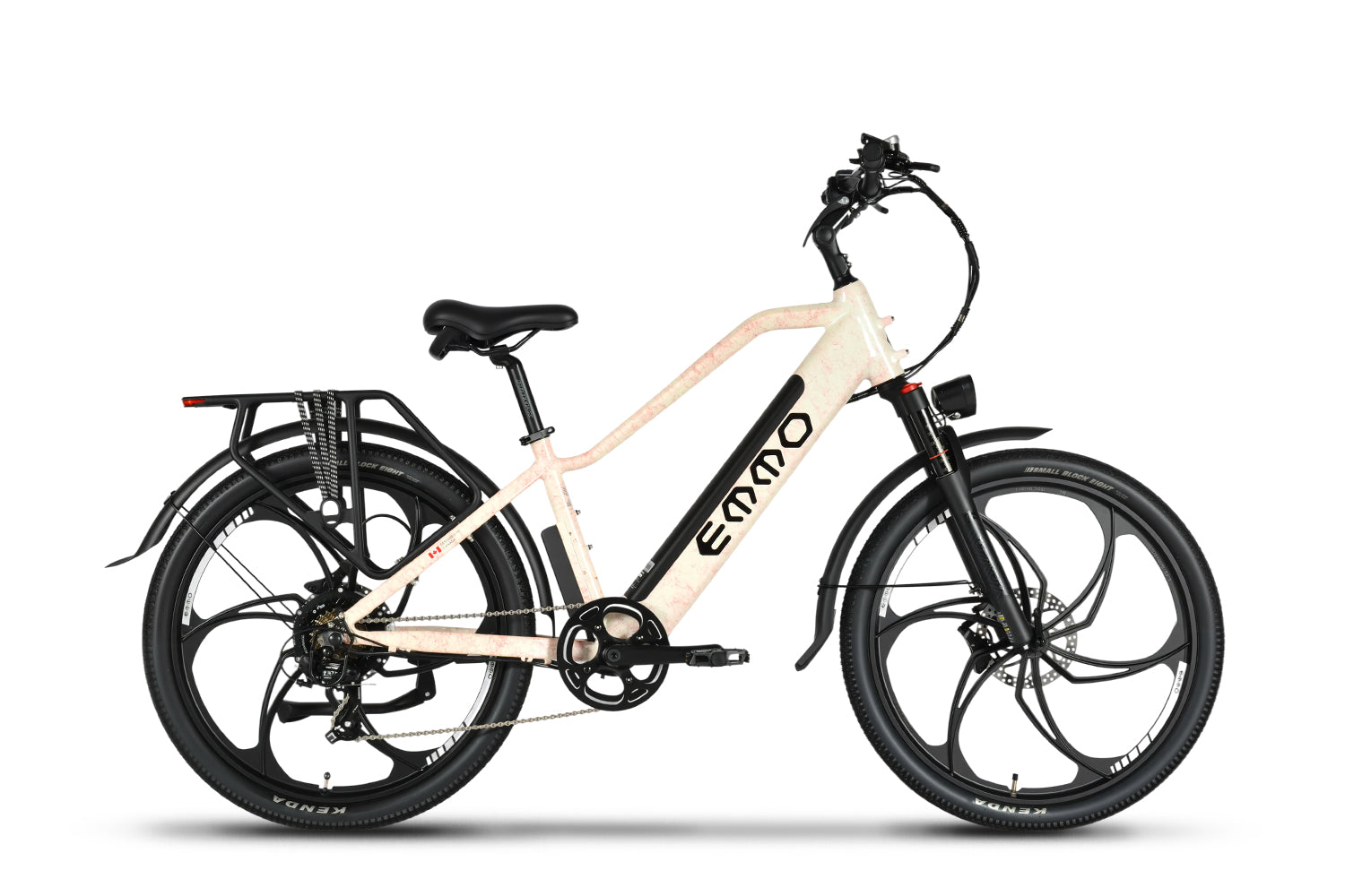 EMMO Trevo Pro electric bike for adults, 48V SafeSeal battery, smooth torque-sensing assist - Crimson Splash